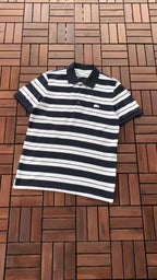 Lacoste Navy White Striped Polo Shirt