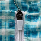 Mertra Zip Up - Blue Checkered