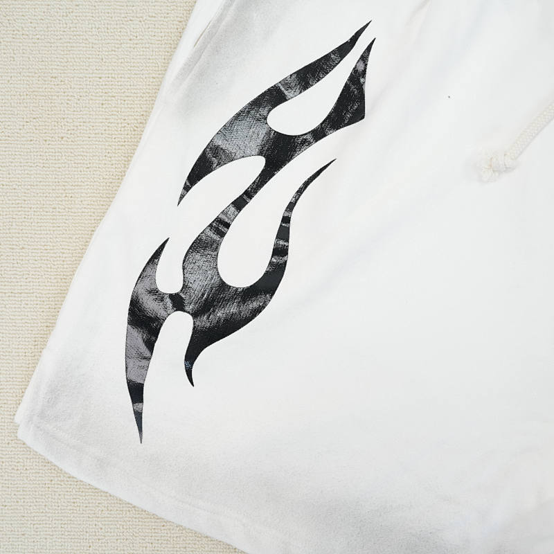 Hellstar Flame Shorts White
