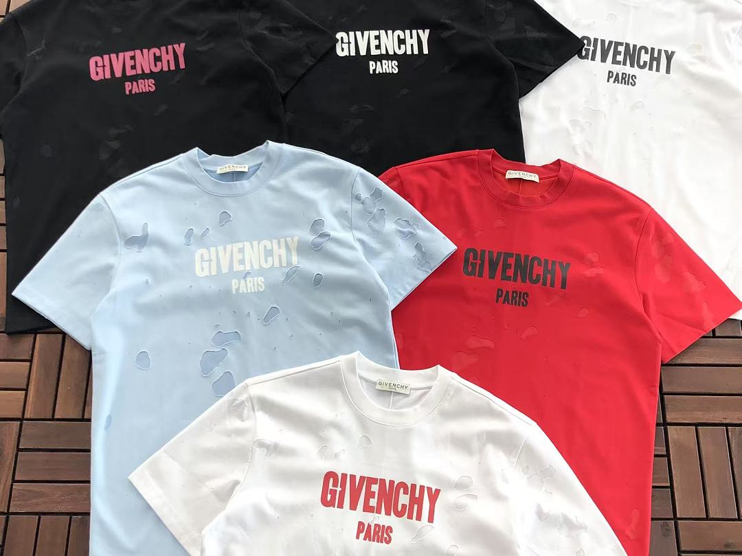 Multi Color Paris Logo Givenchy T-Shirt