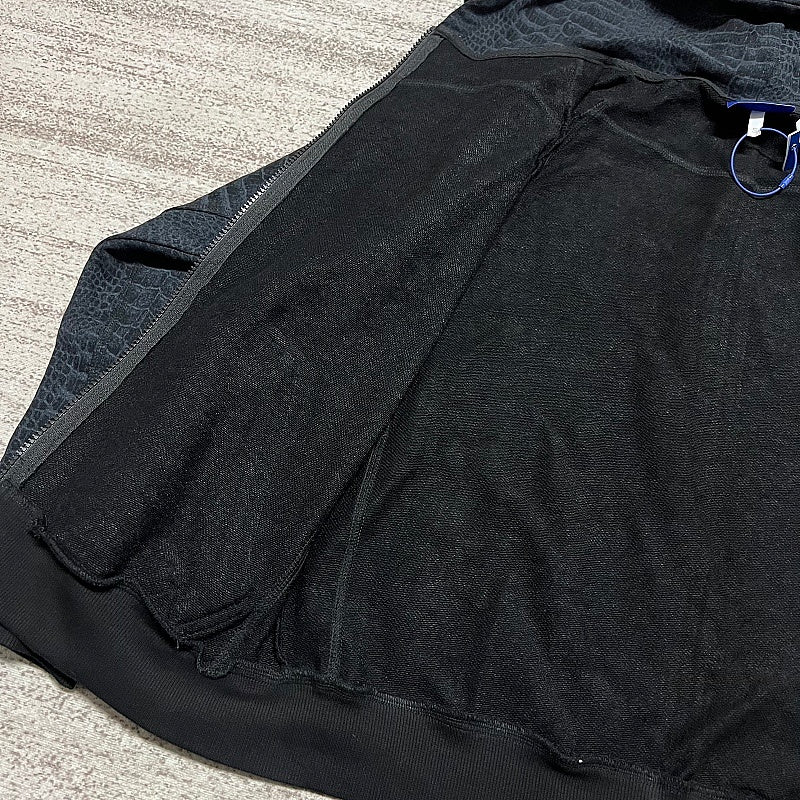 Unknown Brand Grey Croc-Print Zip Garment