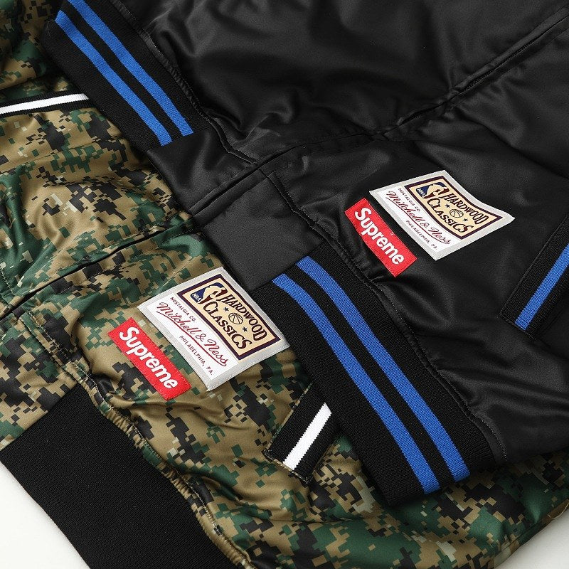Supreme Basketball Fur-Trim Hooded Bomber Jacket