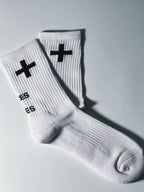 Cross Logo Crew Socks Four Color Set