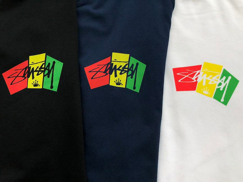 Multicolor Cube Logo Stussy T-Shirt