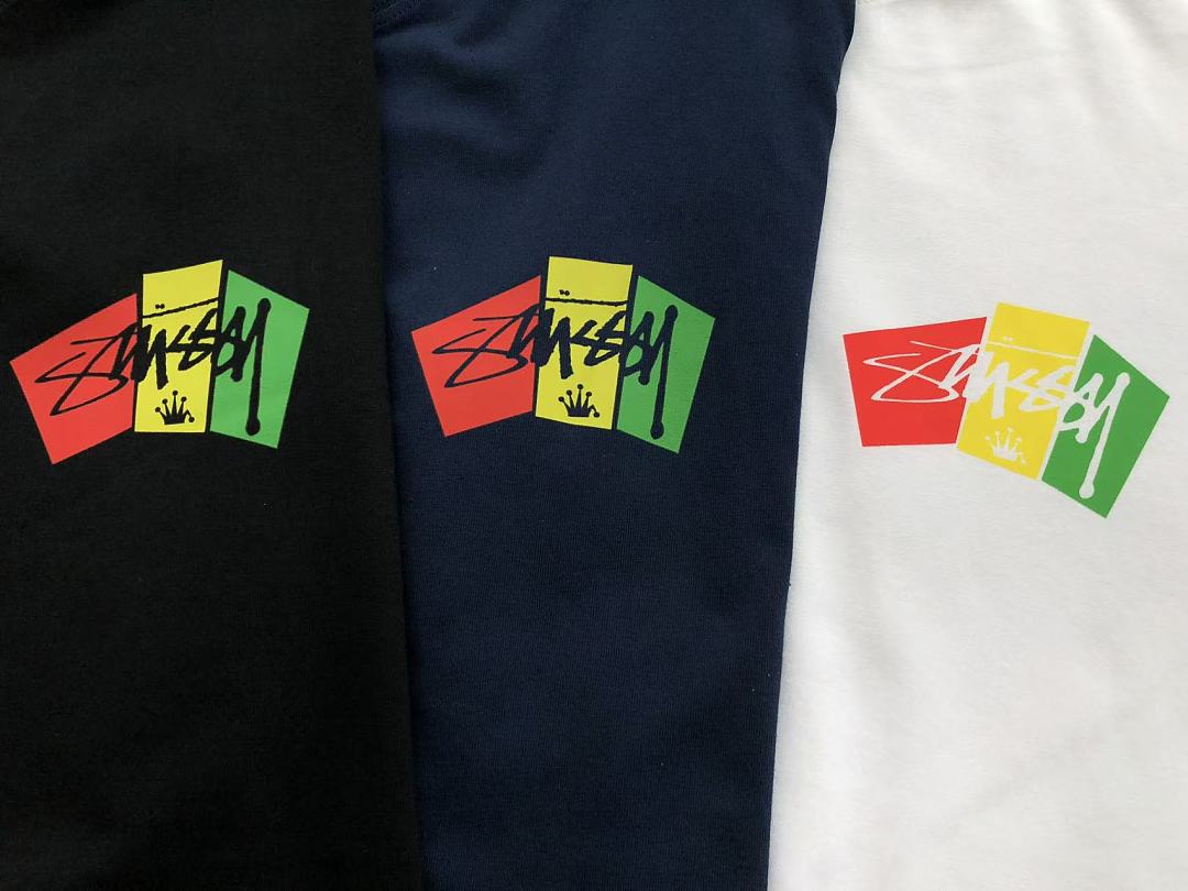 Multicolor Cube Logo Stussy T-Shirt