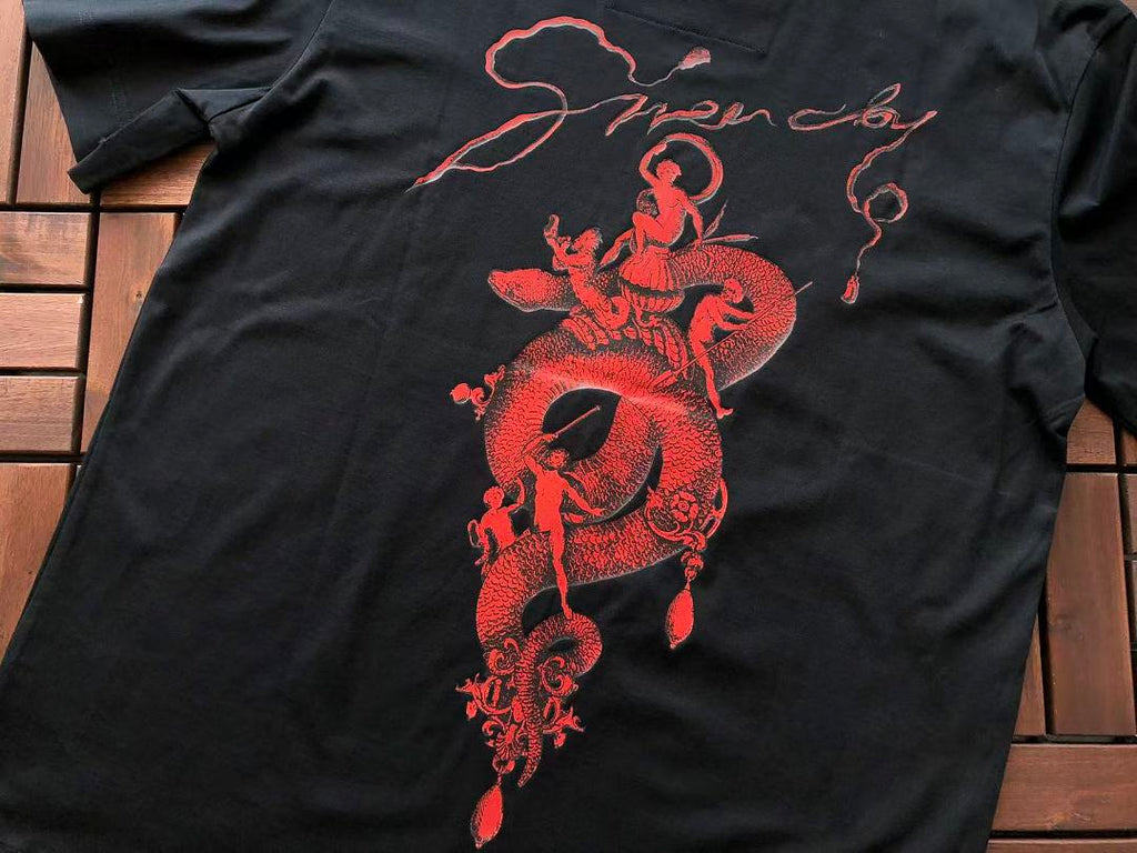 Black Red Back Graphic Givenchy T-Shirt