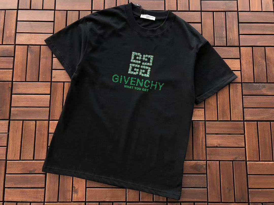 Black Green Cube Logo Givenchy T-Shirt