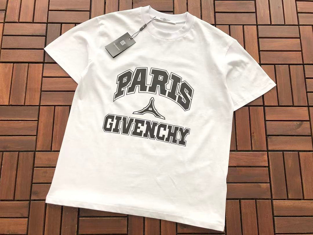 Black White Paris Logo Givenchy T-Shirt