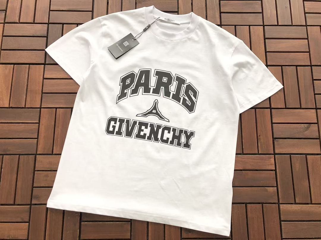 Black White Paris Logo Givenchy T-Shirt
