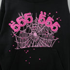 Sp5der Angel Number Hoodie Black