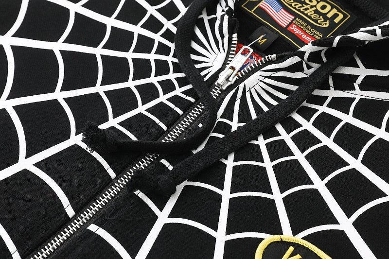 Supreme Vanson Spider Web Zip Hoodie