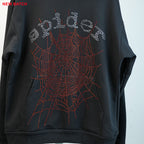 Sp5Der Rhinestone Logo Hoodie Black