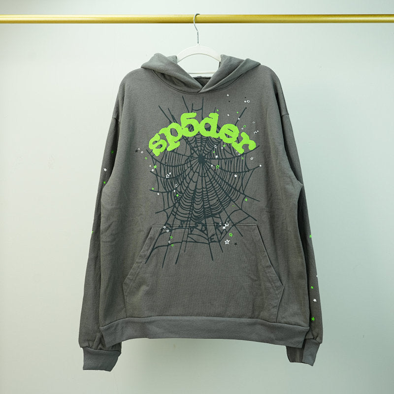 Sp5der Wait Web Hoodie Slate Grey