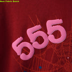 Sp5Der Worldwide Red Angel Number 555 Hoodie