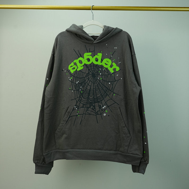 Sp5der Wait Web Hoodie Slate Grey