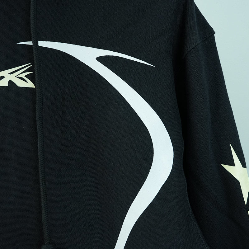 Hellstar Sports Hoodie. Jet Black