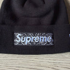Supreme x New Era Bandana Box Logo Beanie v2