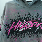 Hellstar Future Flame Hoodie Grey