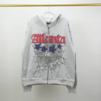 Sp5Der Atlanta Full Zip Hoodie Heather Grey