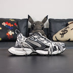Balenciaga Track Sneaker - White/Black Logo Print