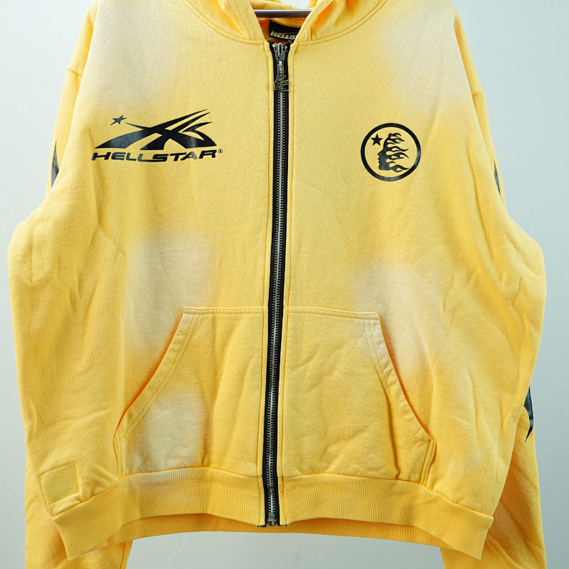 Hellstar Sports Zip-Up Sweatshirtyellow
