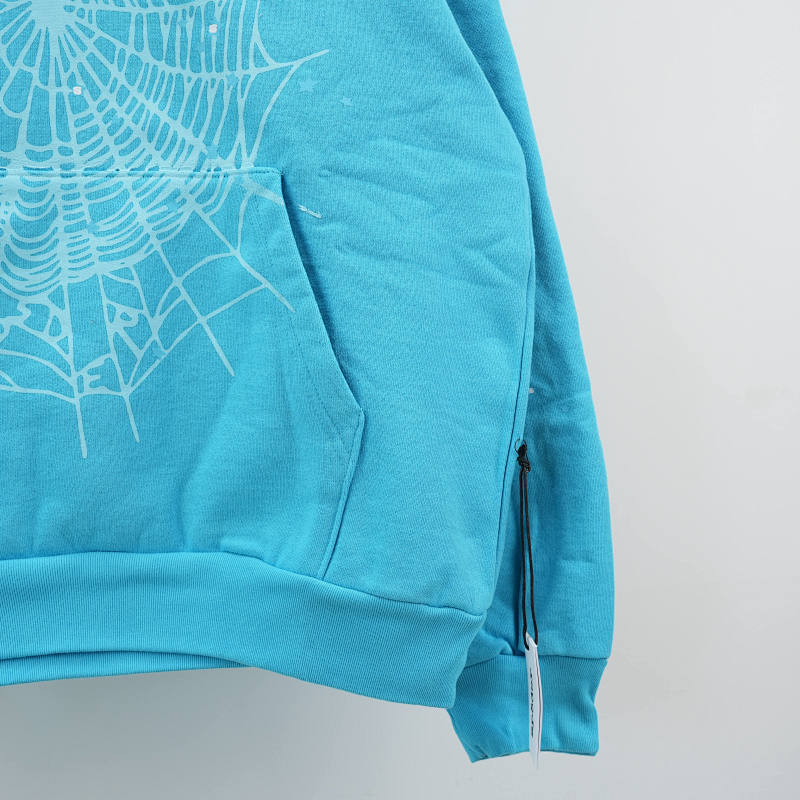 Sp5Der Punk V2 Hoodie Cyan