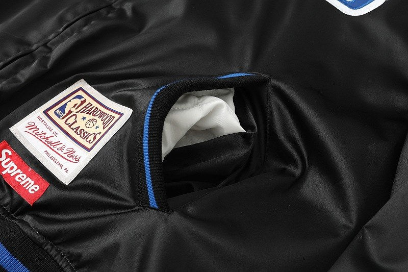 Supreme Basketball Fur-Trim Hooded Bomber Jacket
