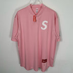 Supreme S Logo Mesh Baseball Jersey