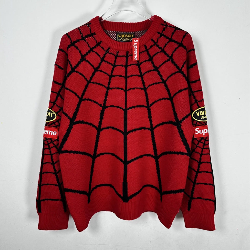 Supreme Vanson Spider Web Crewneck Sweater