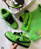 FOTI Skull Crew Socks 3-Pack - Pink/Black/Neon Green/Yellow