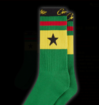 Rasta Flag Star Pattern Crew Socks