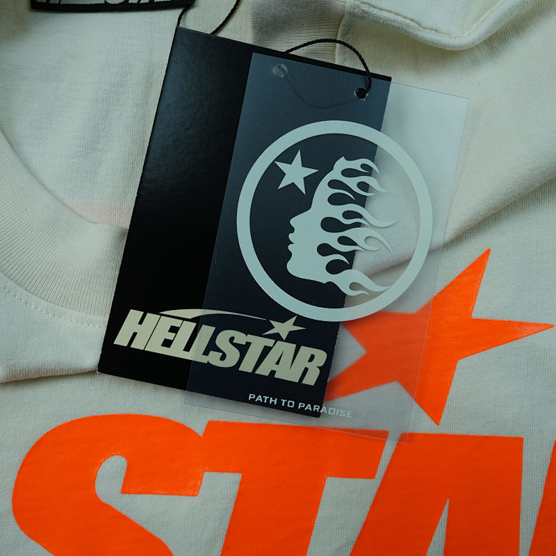 Hellstar Classic T-Shirt (Regular Print) White/Orange