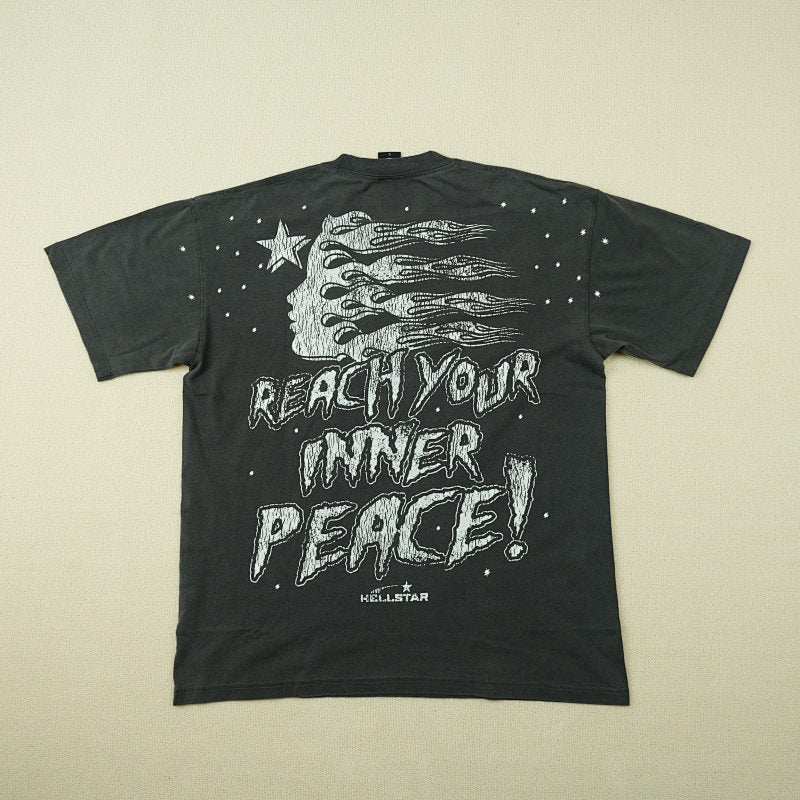 Hellstar Studios Inner Peace Short Sleeve Tee Shirt Black