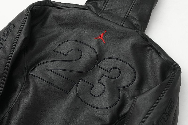 Supreme Jordan Faux-Leather Hooded Jacket