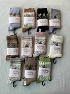Patterned Crew Socks Collection Multiple Colors