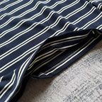 Striped Long Sleeve Crewneck - Navy/White