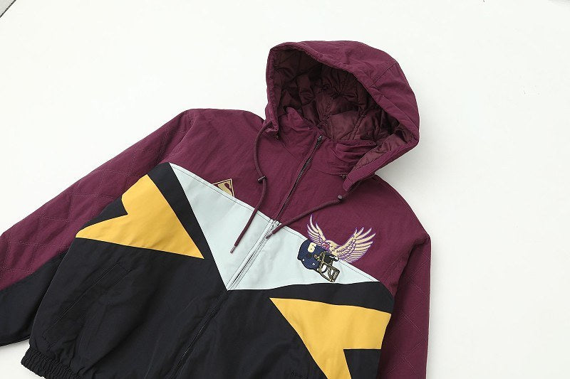 Supreme Football Graphic Colorblock Hooded Windbreaker