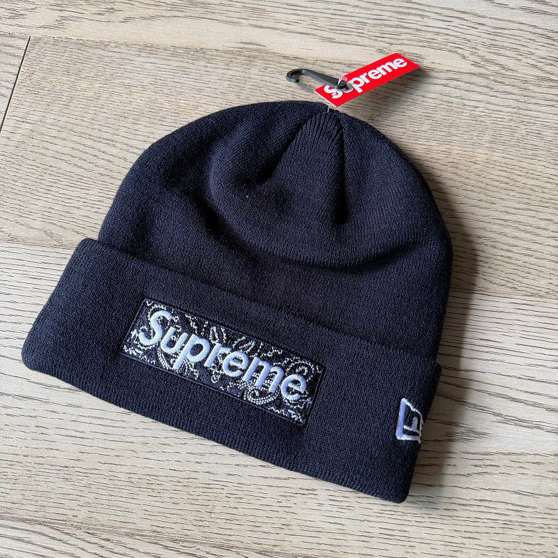 Supreme x New Era Bandana Box Logo Beanie