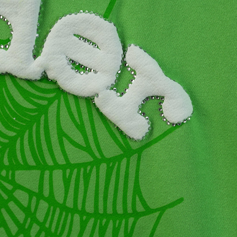 Sp5Der Web Hoodie Slime Green