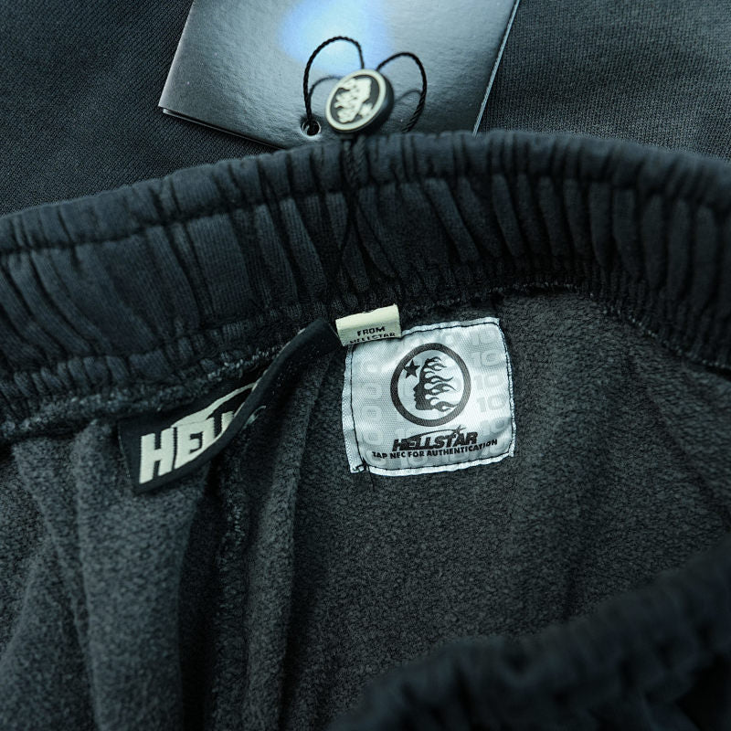 Hellstar No Guts No Glory Flare Bottom Sweatpants Midnight Dye Black