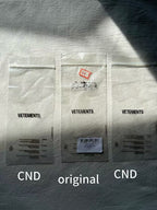 Vetements Clear Transparent Resealable Plastic Zip Bag