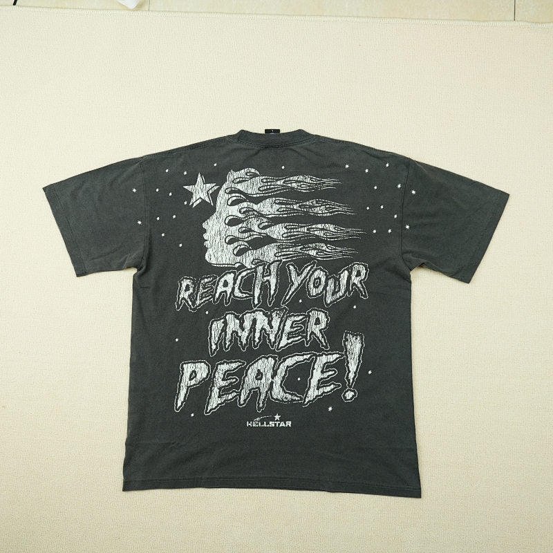 Hellstar Studios Inner Peace Short Sleeve Tee Shirt Black