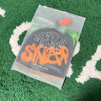 Black and Orange Beanie Hat and Socks Set