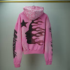 Hellstar Brainwashed With Brain Hoodie Pink