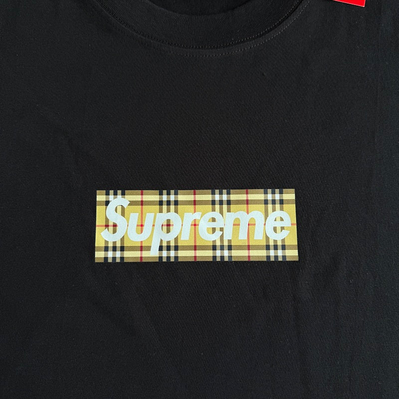 Supreme x Burberry Box Logo Tee - Black