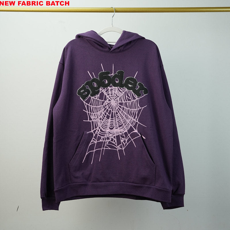 Sp5Der Web Hoodie Purple