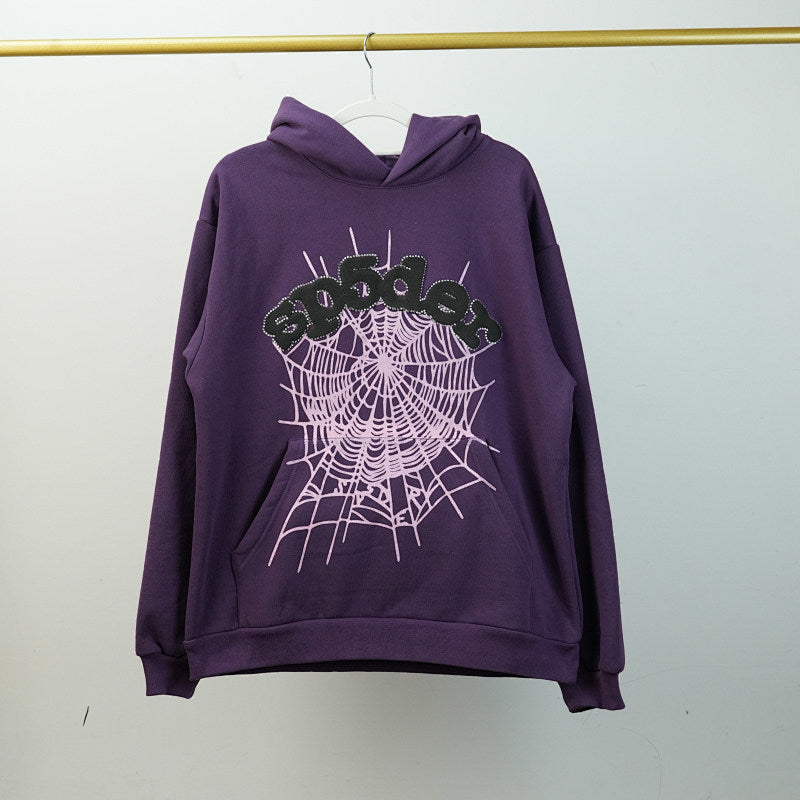 Sp5Der Web Hoodie Purple