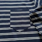 Striped Long Sleeve Crewneck - Navy/White