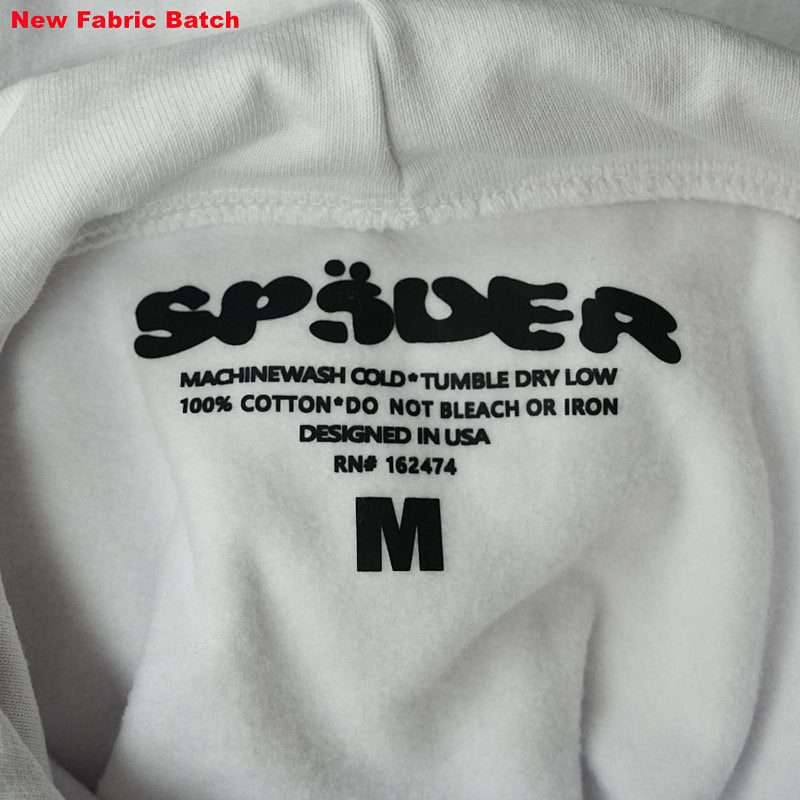 Sp5Der Rhinestone Logo Hoodie White