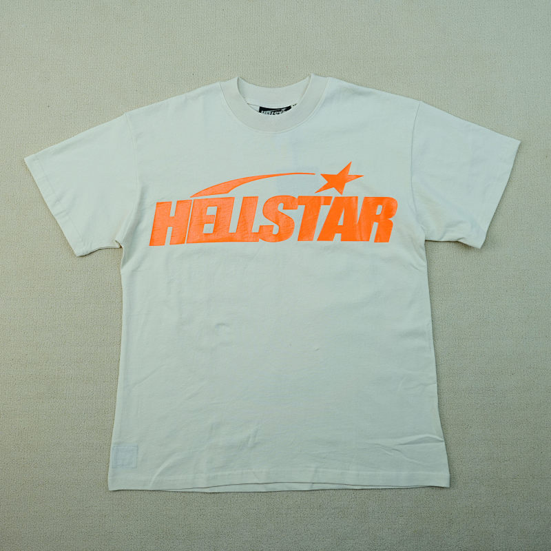 Hellstar Classic T-Shirt (Regular Print) White/Orange